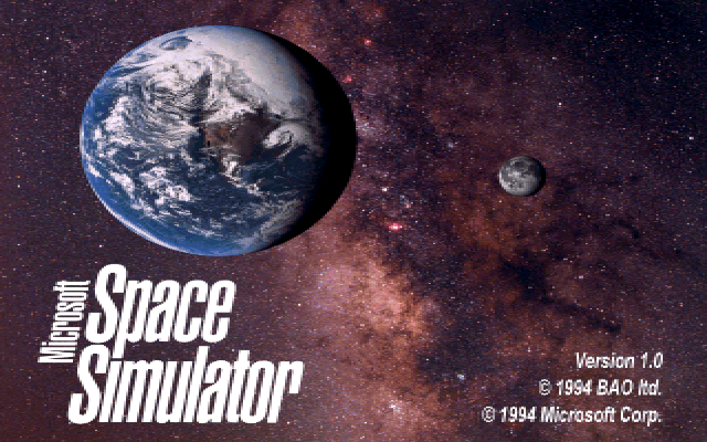 Microsoft Space Simulator - Splash